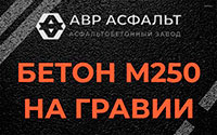Бетон М250 на гравии в Поселке Воровского
